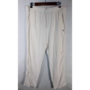 Polo Ralph Lauren Men's Medium White Terry Cloth Elastic Waist Sweatpants